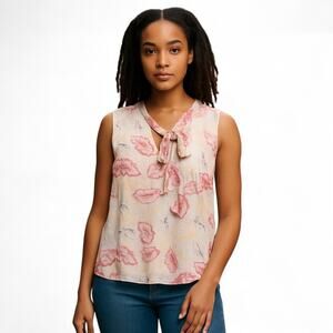 Harve Bernard Sleeveless‎ Floral Sleeveless Top M (2652)